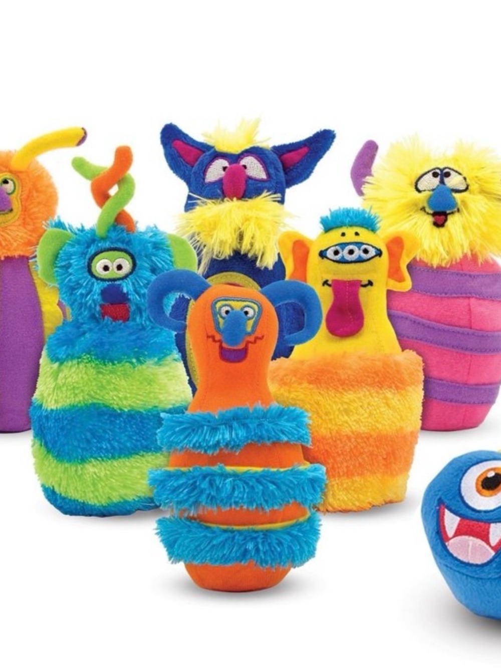Melissa & Doug Bright Multicolor Monster Plush Bowling Set